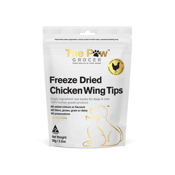 THE PAW GROCER Freeze Dried Chicken Wing Tips 90g