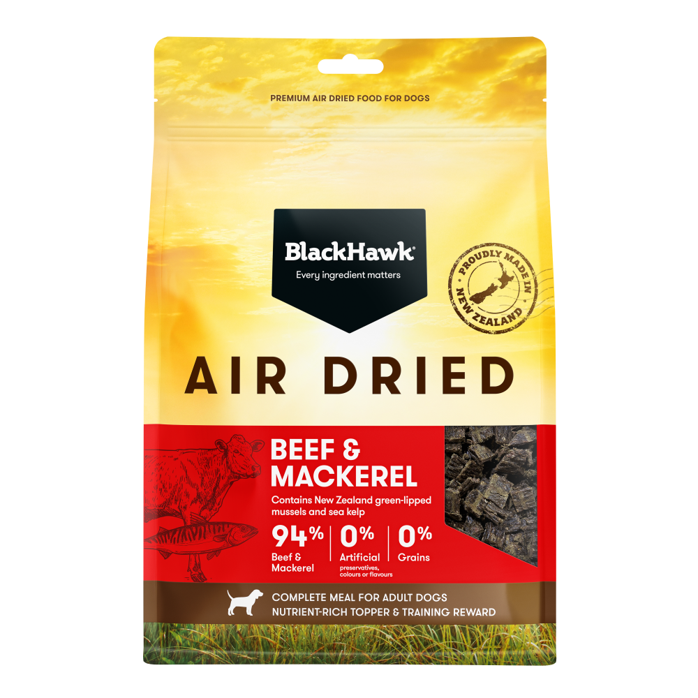 BLACK HAWK Dog Air Dried Beef & Mackerel