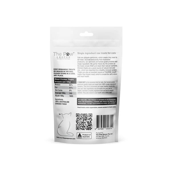 THE PAW GROCER CAT Freeze Dried Chicken Thigh 50g - Image 2
