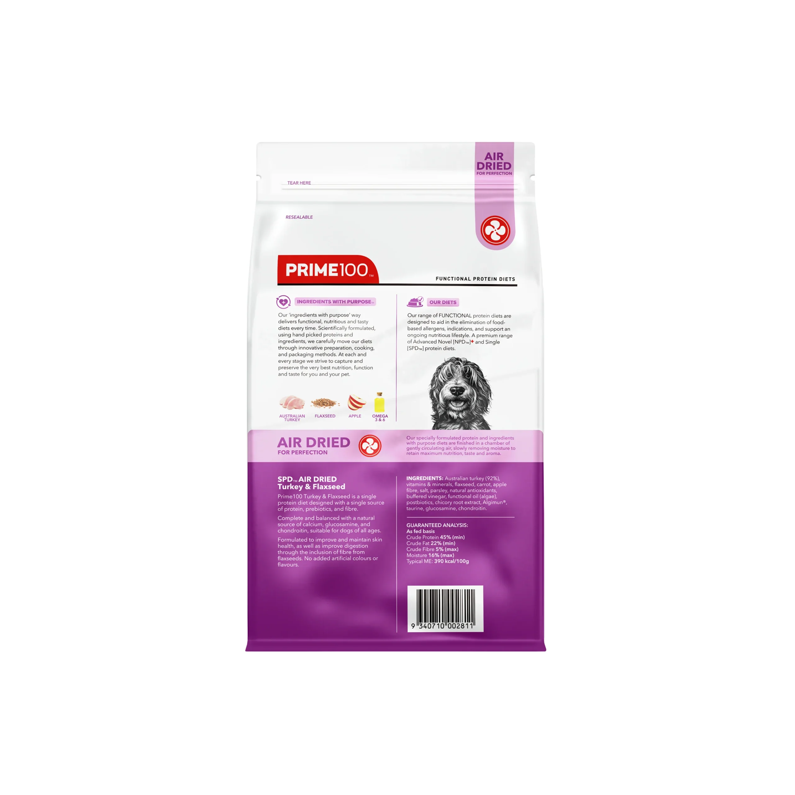 PRIME 100 SPD Air Dried Turkey & Flaxseed - Image 2