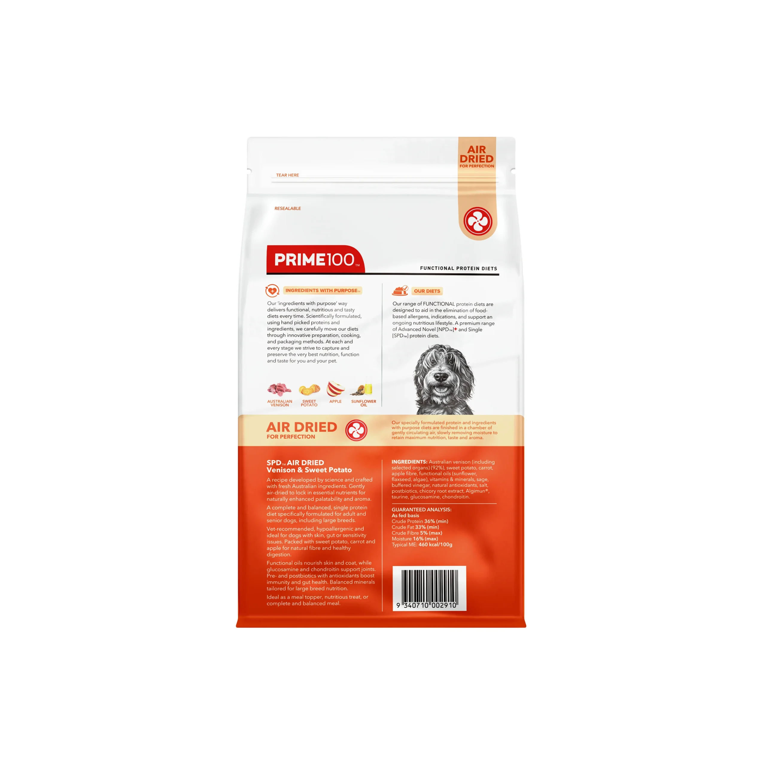 PRIME 100 SPD Air Dried Venison & Sweet Potato - Image 2