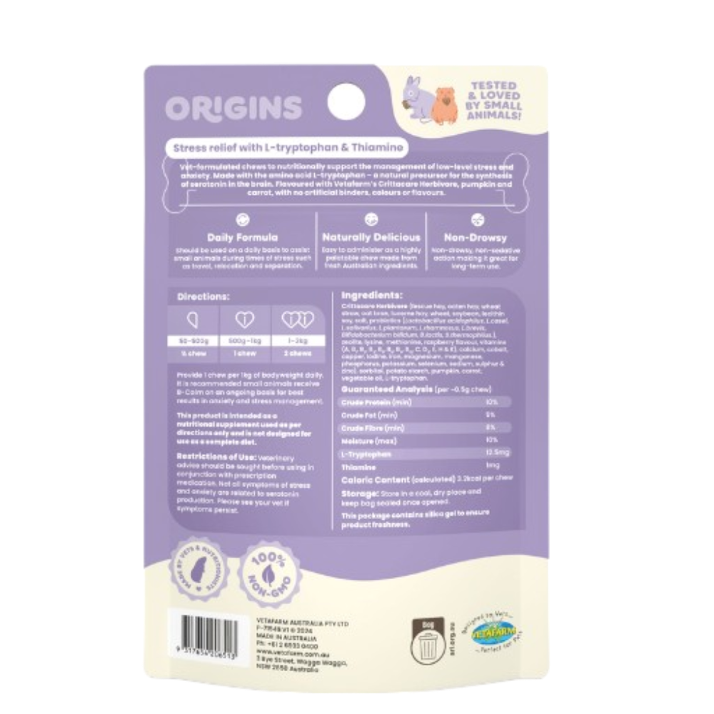VETAFARM Origins B-Calm Chews 60s - Image 2