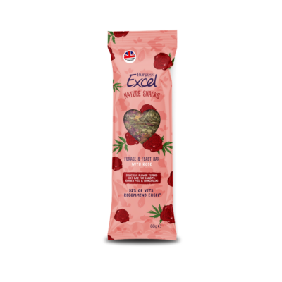 BURGESS Excel Forage & Feast Hay Bar with Rose 60g
